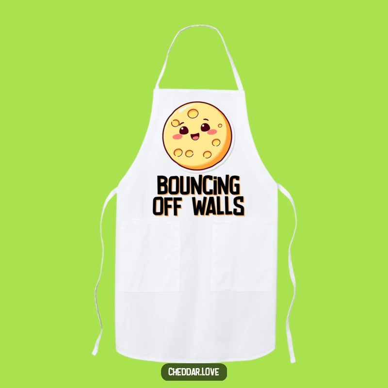 Funny Bouncing Cheese Apron: Cheerful kitchen helper, a hilarious and funny gift for cooks!