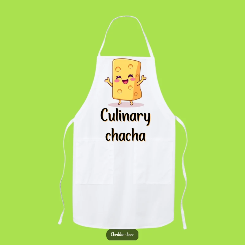 Funny Cheddar Dance Apron: Cook with Cheesy Joy!
