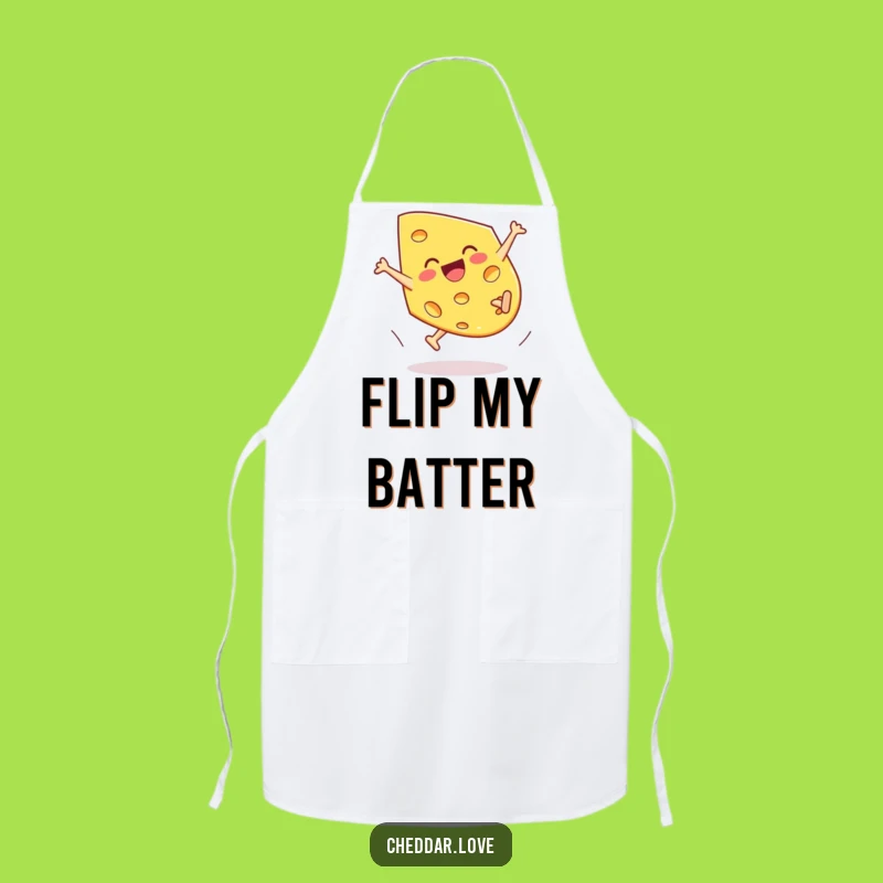 Funny Cartwheeling Cheddar Cheese Apron - Adds Fun to Your Kitchen