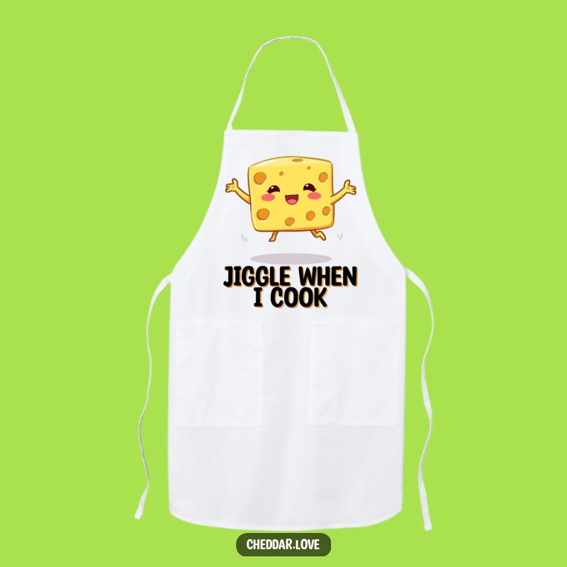 Funny Cheese Cube Apron - Wobbly Kitchen Jumps, Ideal Funny Gift