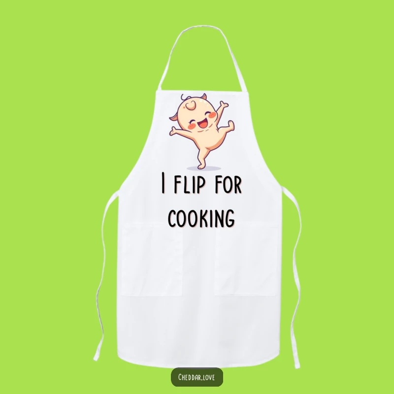 Funny Cheesy Cartwheel Apron: Cook with Cheerful Energy