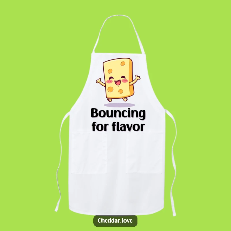 Funny Hopping Cheese Slice Apron - Cook with Cheeful Excitement