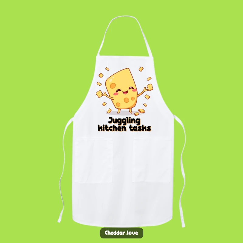 Funny Juggling Cheese Apron - Chef's Hilarious Kitchen Gift