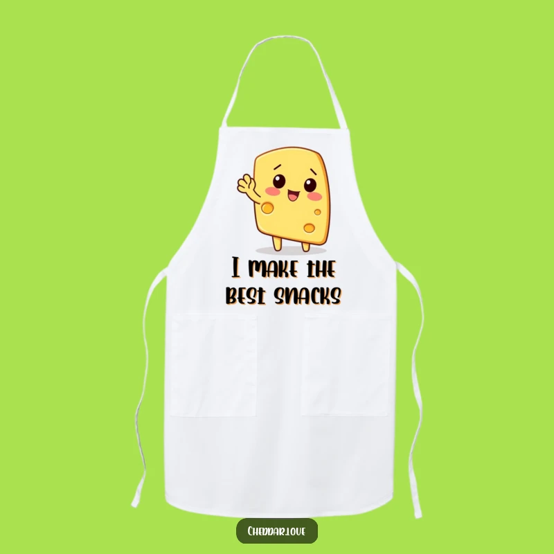 Funny Waving Cheese Wedge Apron: Hilarious Kitchen Wear for the Cheerful Cook