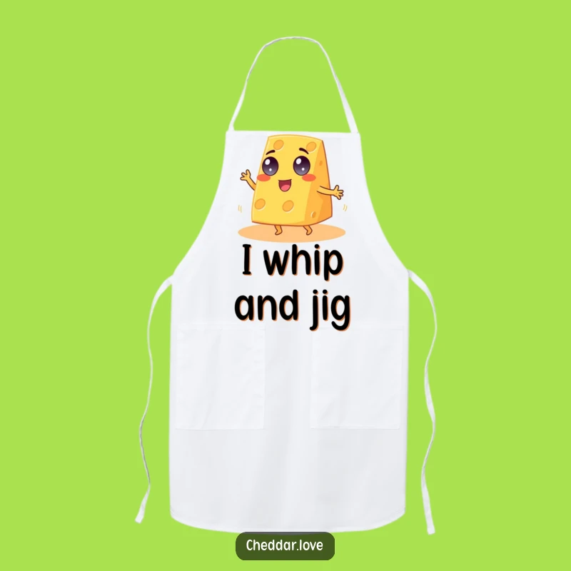 Funny Googly-Eyed Cheddar Cheese Jig Apron - Hilarious Cooking Companion