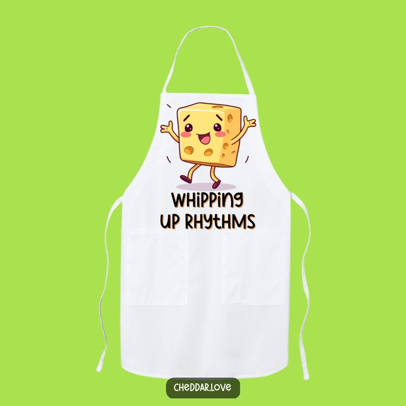 Funny Dancing Cheese Apron - Cook and Groove with Cheesy Flair