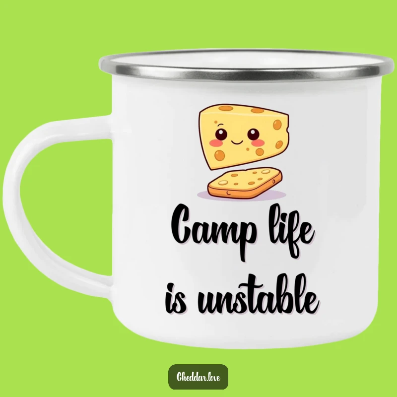 Funny Cheese Camping Mug: Cracker Balancer, Perfect Outdoor Gift