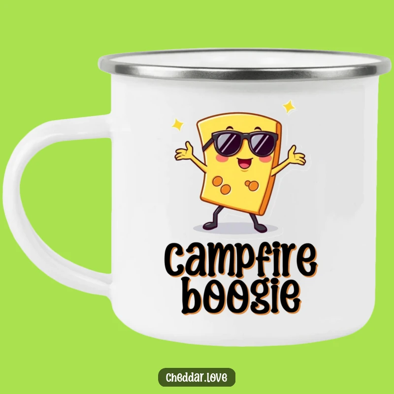 Funny Disco Cheese Camping Mug: Enjoy Your Brew with Hilarious Outdoor Grooves