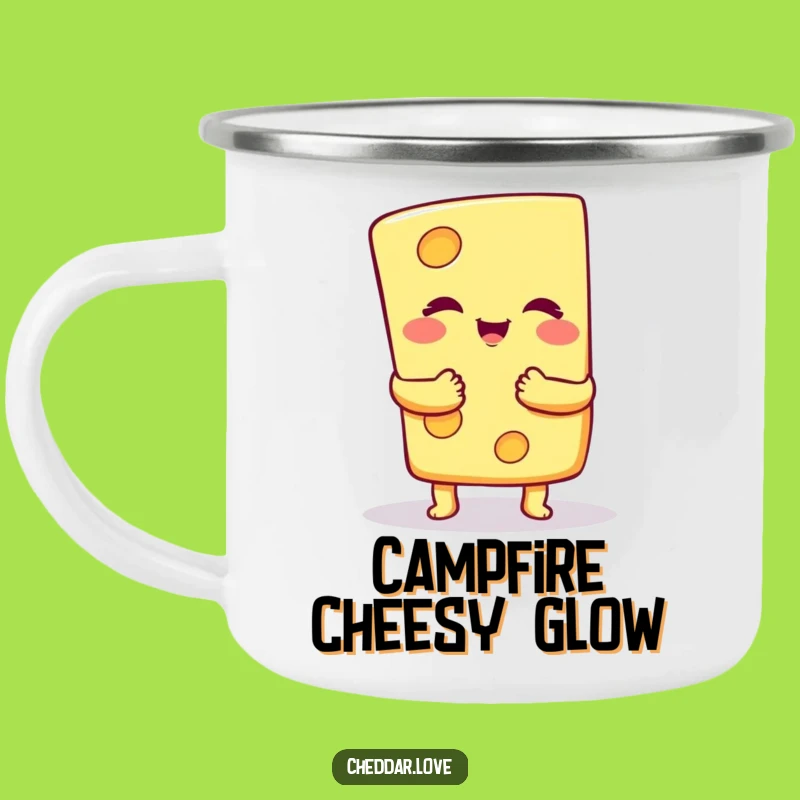 Funny Cheese Hug Camping Mug: Enjoy Outdoors with a Hilarious Cheesy Embrace - Gift!