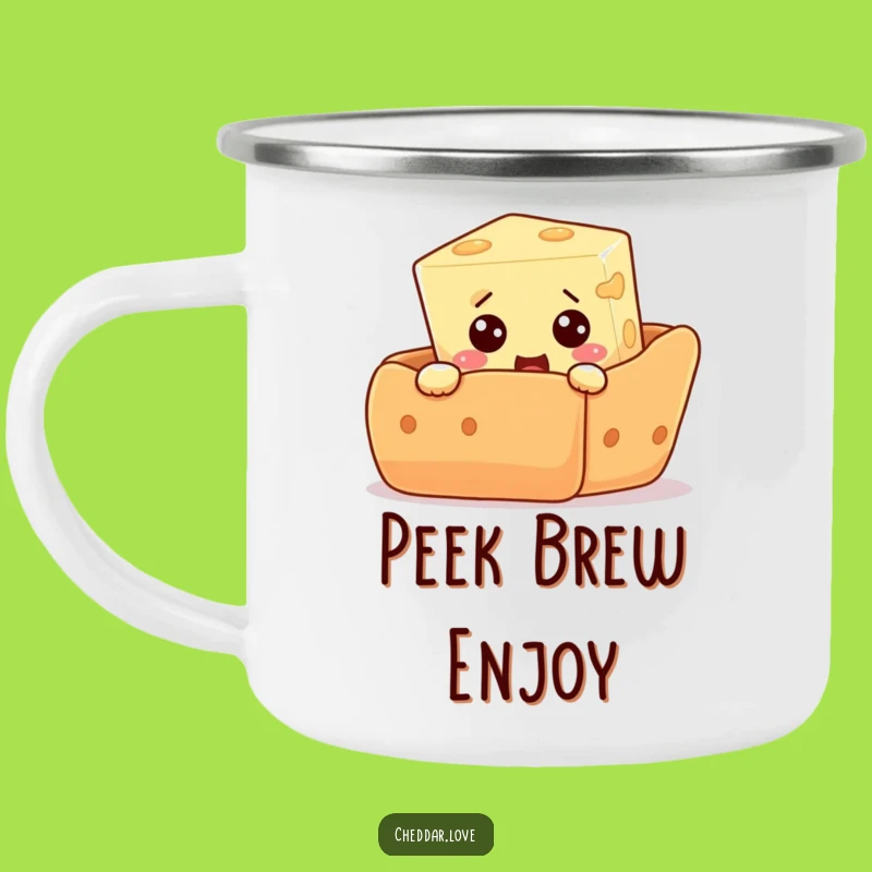 Funny Cheese Camping Mug: Snack Surprise - Hilarious Outdoor Drinkware
