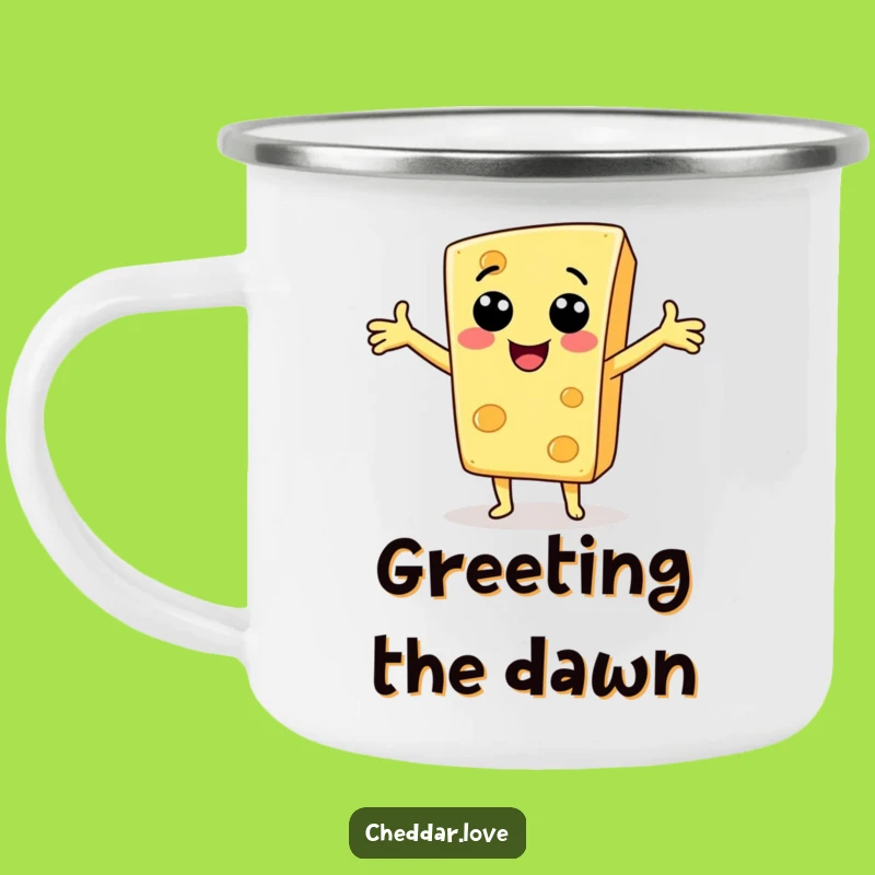 Funny Cheese Slice Camping Mug - Outdoor Welcome Fun, Great Funny Gift