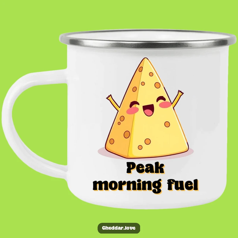 Funny Wobbly Cheese Pyramid Camping Mug - Adventure Fuel with Hilarious Dairy Fun
