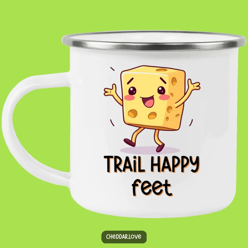 Funny Dancing Cheese Camping Mug - Your Groovy Campfire Companion
