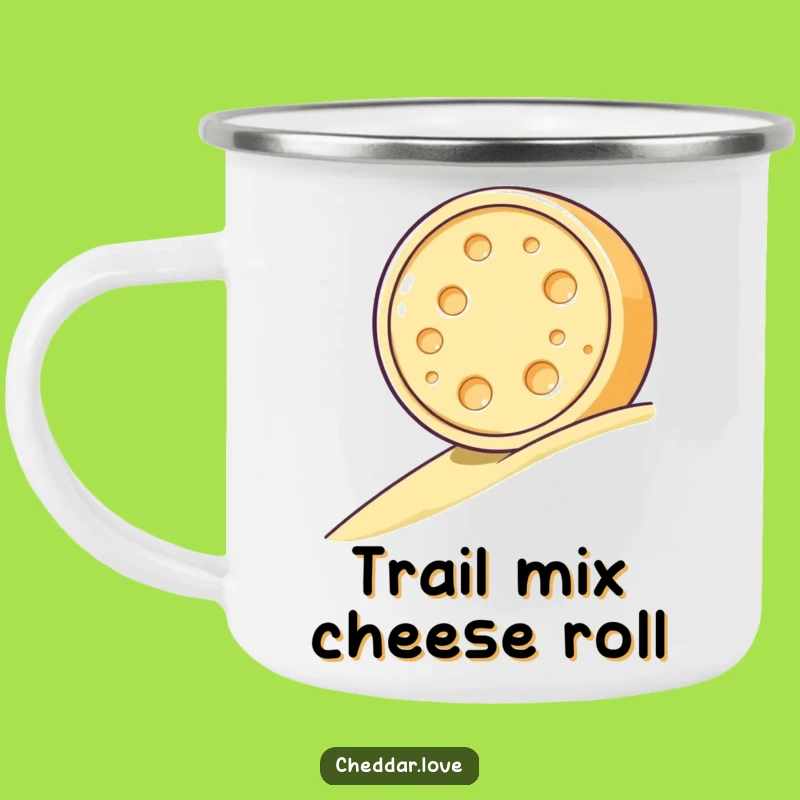 Funny Cheese Wheel Camping Mug - Outdoor Hilarious Gift