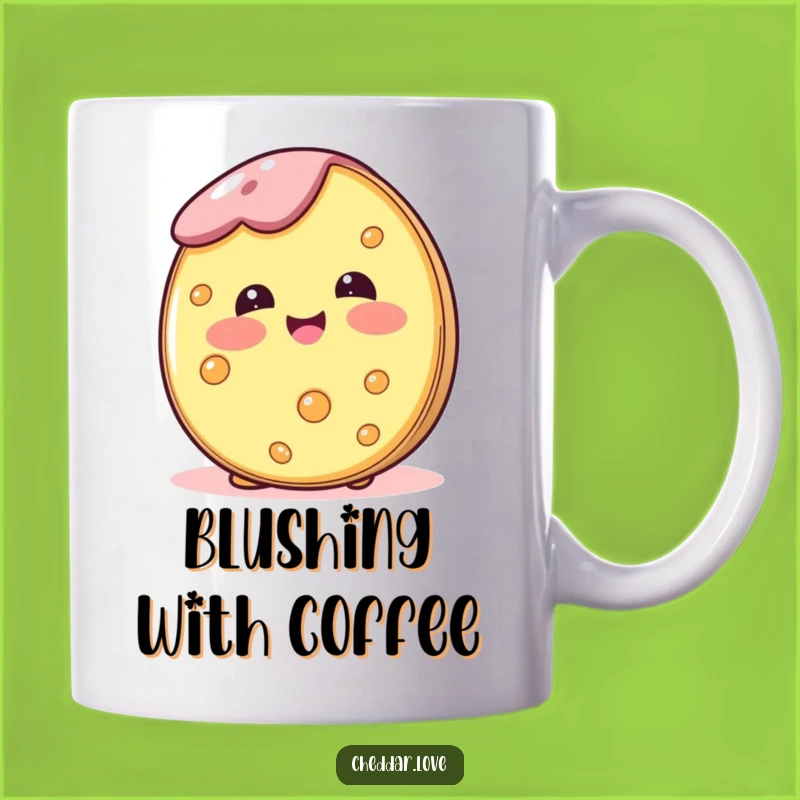 Funny Blushing Cheese Wheel Mug: Sweet & Cheesy Gift For All