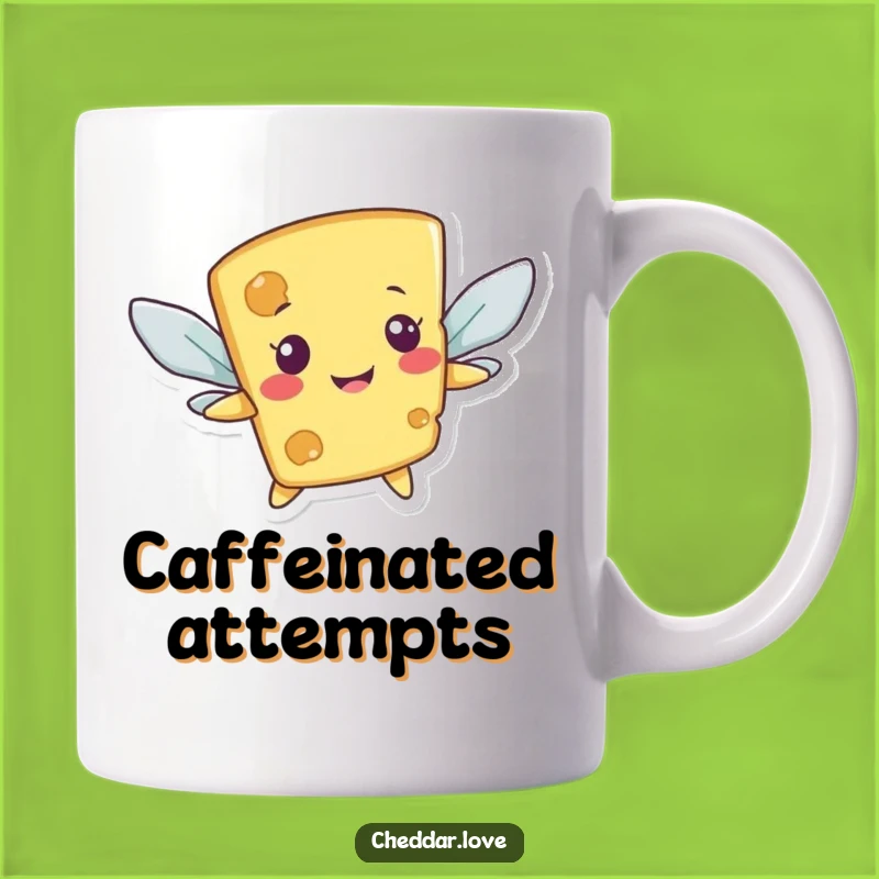 Funny Flying Cheese Mug: Hilarious Attempt at Humor!
