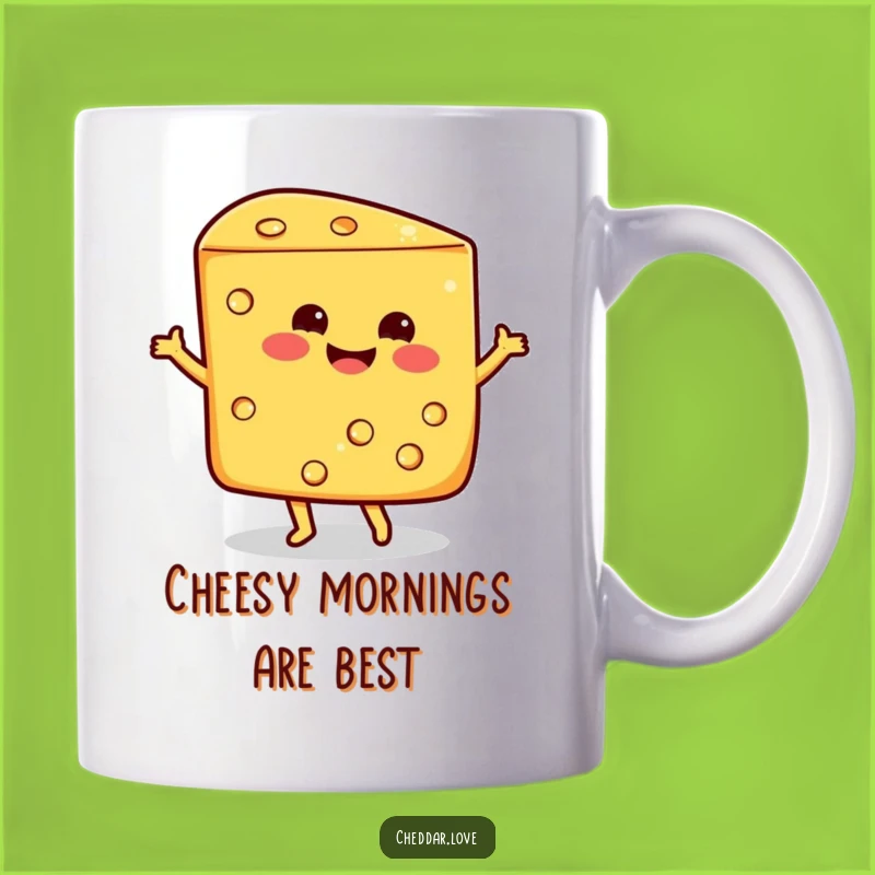 Funny Dancing Cheese Wedge Mug, Perfect Gift for Cheese Lovers & Foodies