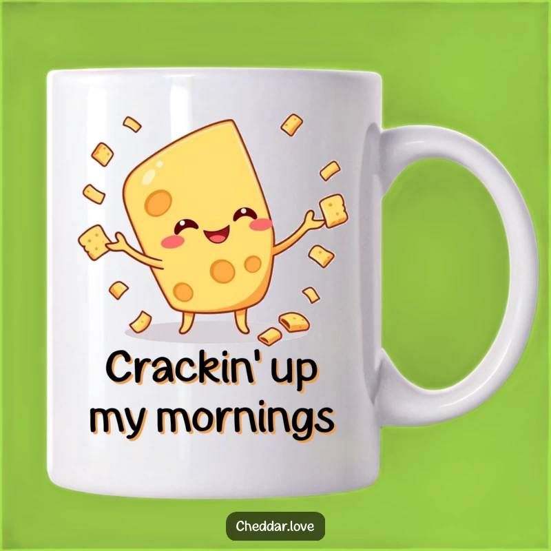 Funny Juggling Cheese Mug - Hilarious Gift for Snack Lovers