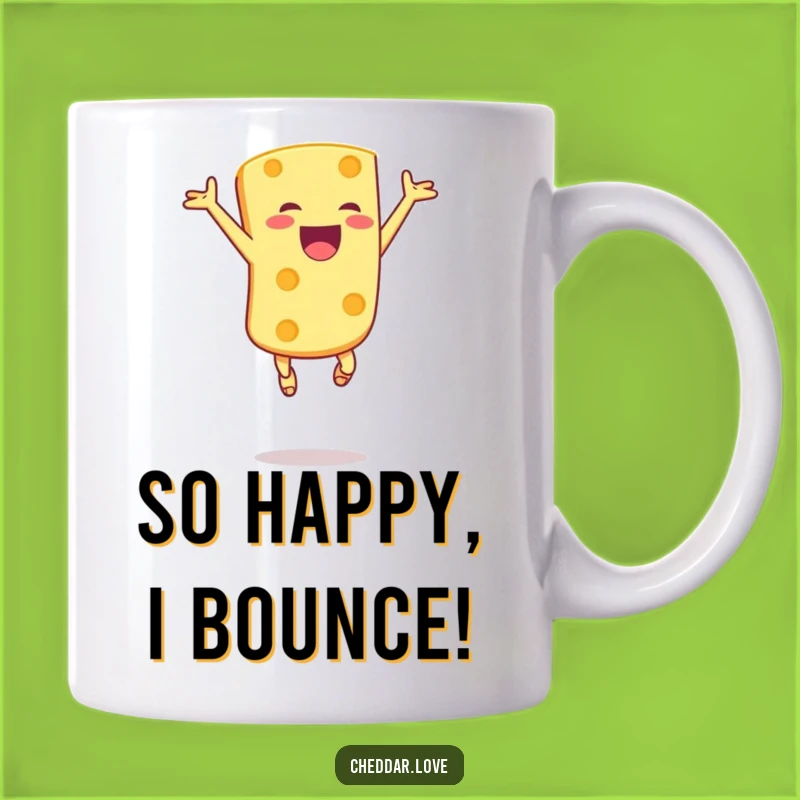 Funny Cheese Leap Mug: Ecstatic Chunk - Hilarious Gift for Cheese Lovers