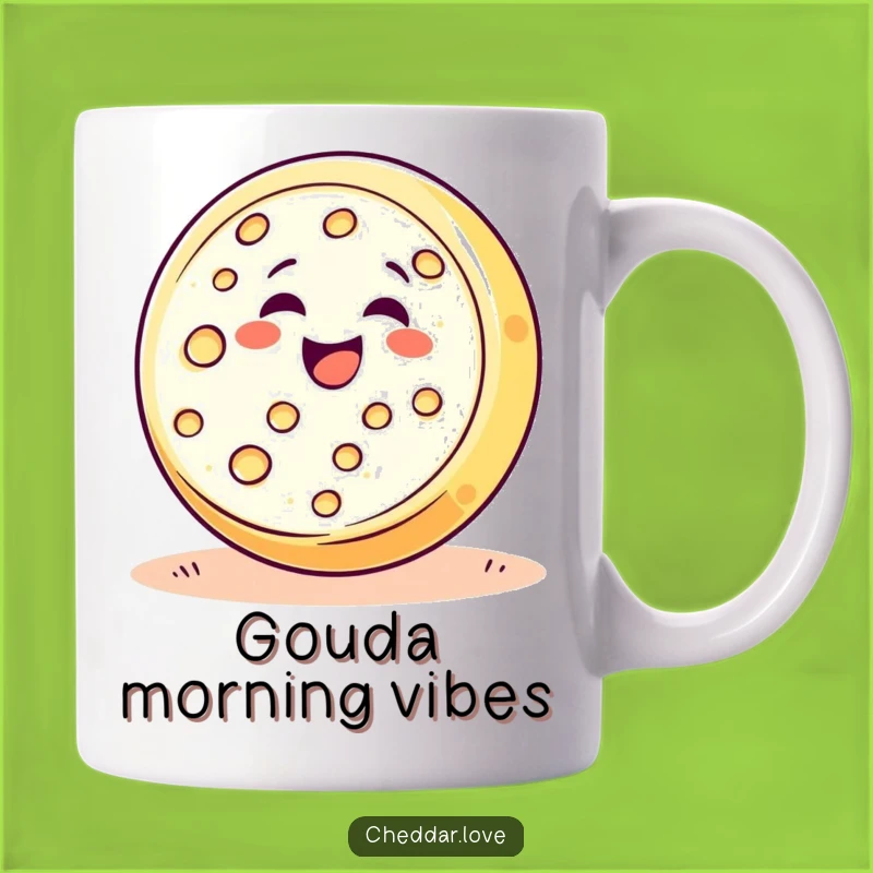Funny Cheese Wheel Rolling Joy Mug: Hilarious Foodie Gift for Dairy Lovers
