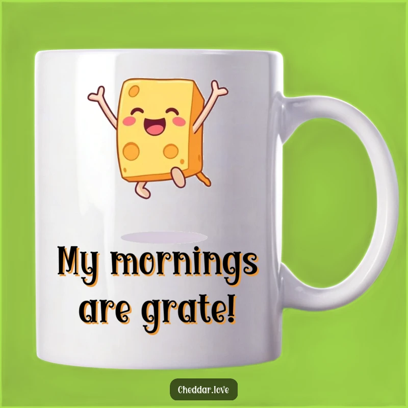 Funny Joyful Cheese Block Mug: A Hilarious Gift for Cheese Lovers!
