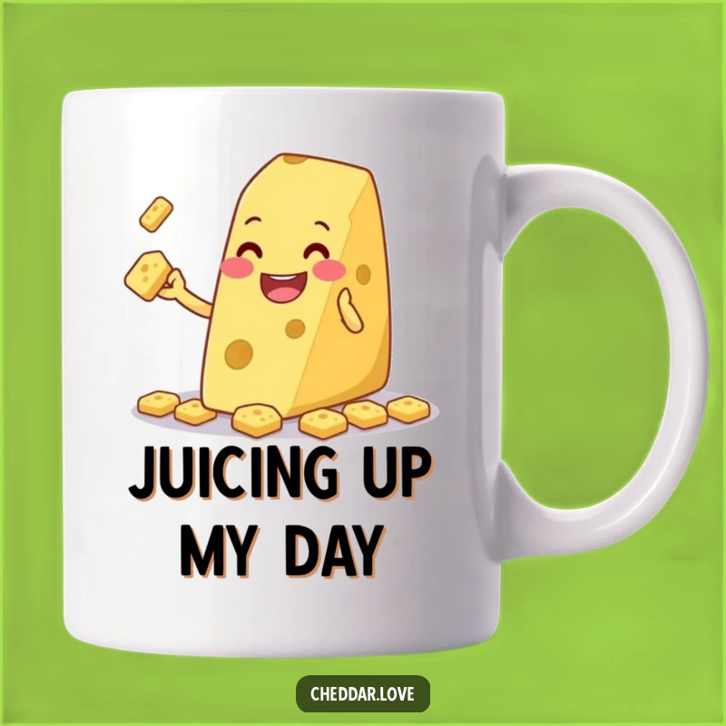 Funny Juggling Cheese Wedge Mug: A Hilarious Gift for Snack Time Fun