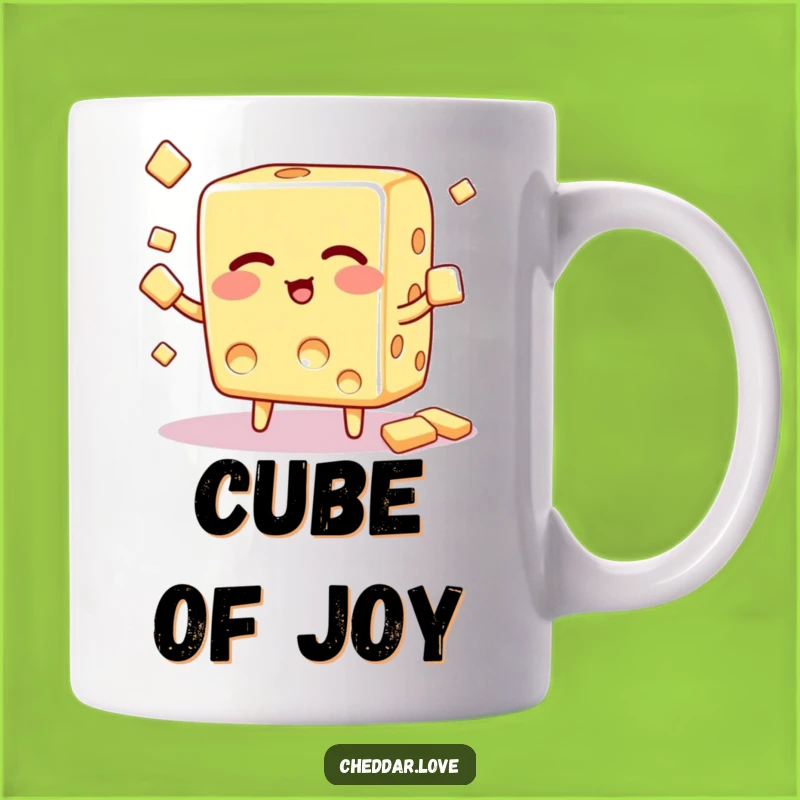 Funny Winking Cheese Cube Mug: Juggling Crackers with Flair - Hilarious Gift!