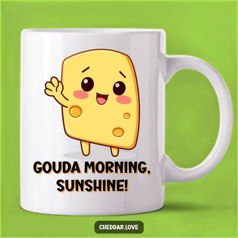 Funny Cheese Wedge Waving Mug: Hilarious Gift for Cheese Lovers and Party Starters