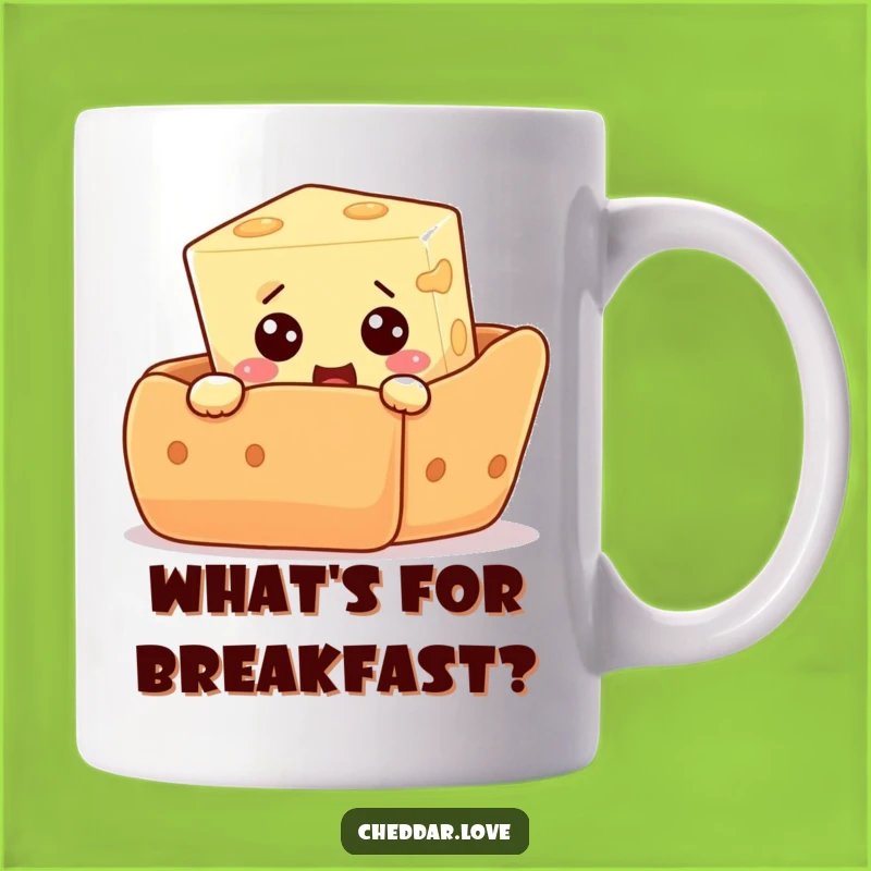 Funny Cheese Cube Mug: Surprised Snack Peek - Hilarious Gift for Foodies