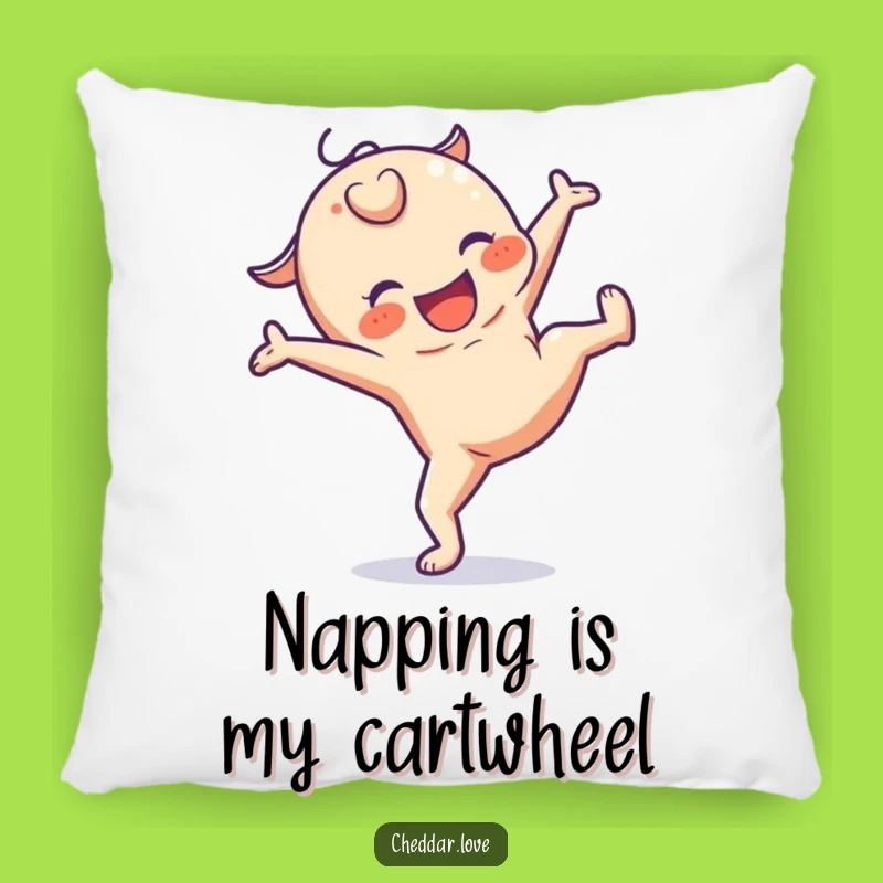 Cozy Funny Cheesy Cartwheel Pillow: Comfort Meets Cheesy Fun
