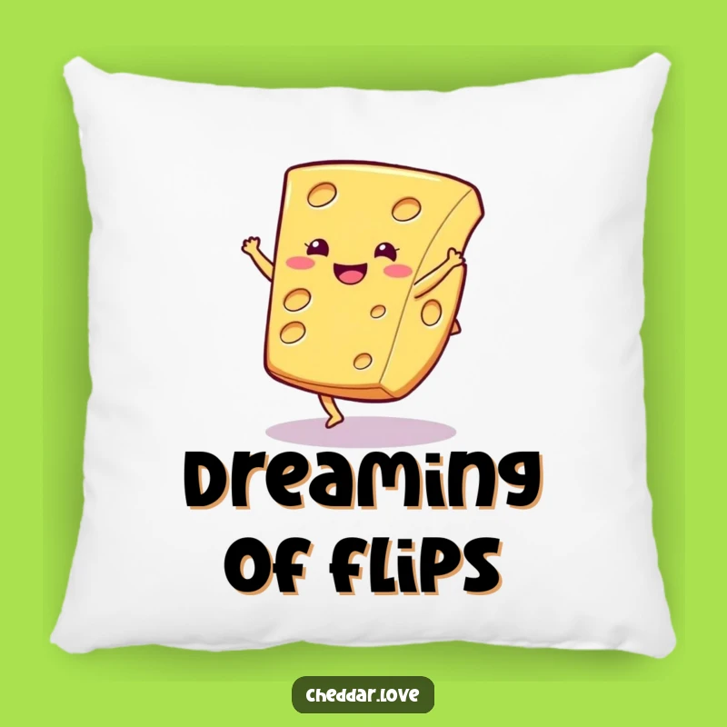 Funny Cartwheel Cheese Pillow: Cozy Up with Fun - A Hilarious Comfort Gift!