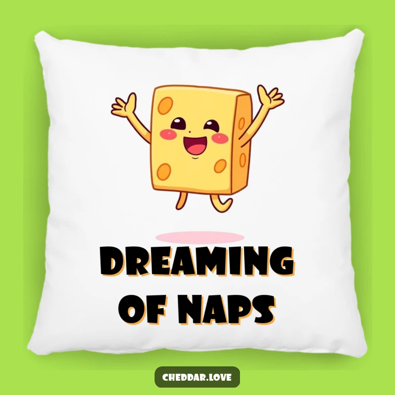 Funny Cheese Jump Pillow: Cozy Cheddar Block Cushion, Adorable & Humorous Gift