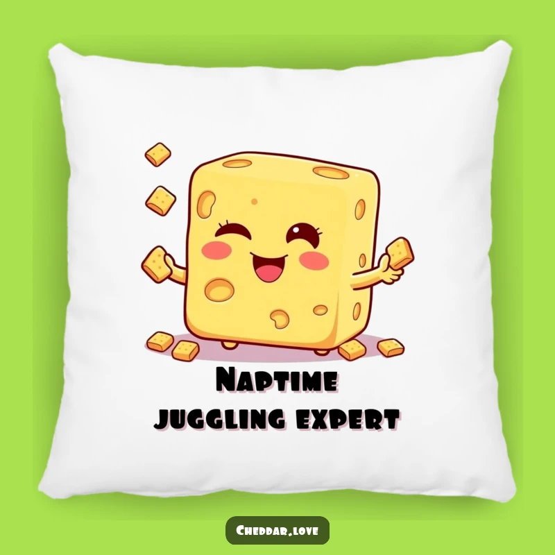 Funny Cheese Cube Juggling Pillow - Comfy Cracker Companion, Cute Gift