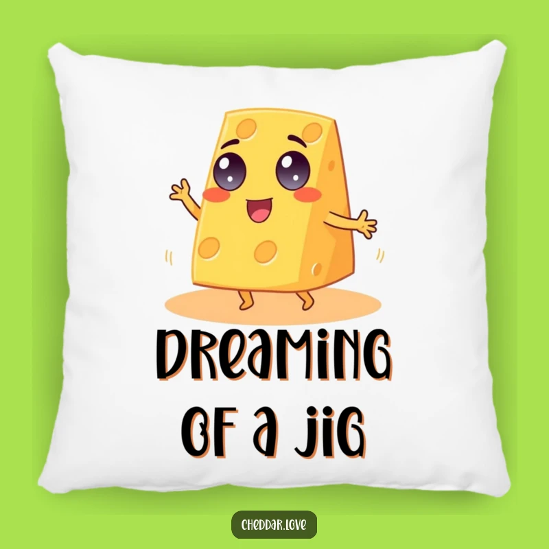 Funny Googly-Eyed Cheddar Cheese Jig Pillow - Cozy & Hilarious Decor