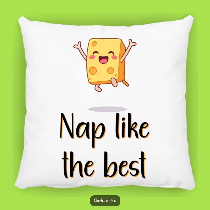 Funny Happy Cheese Block Pillow: Cuddle Up with This Hilarious, Cheesy Decor!