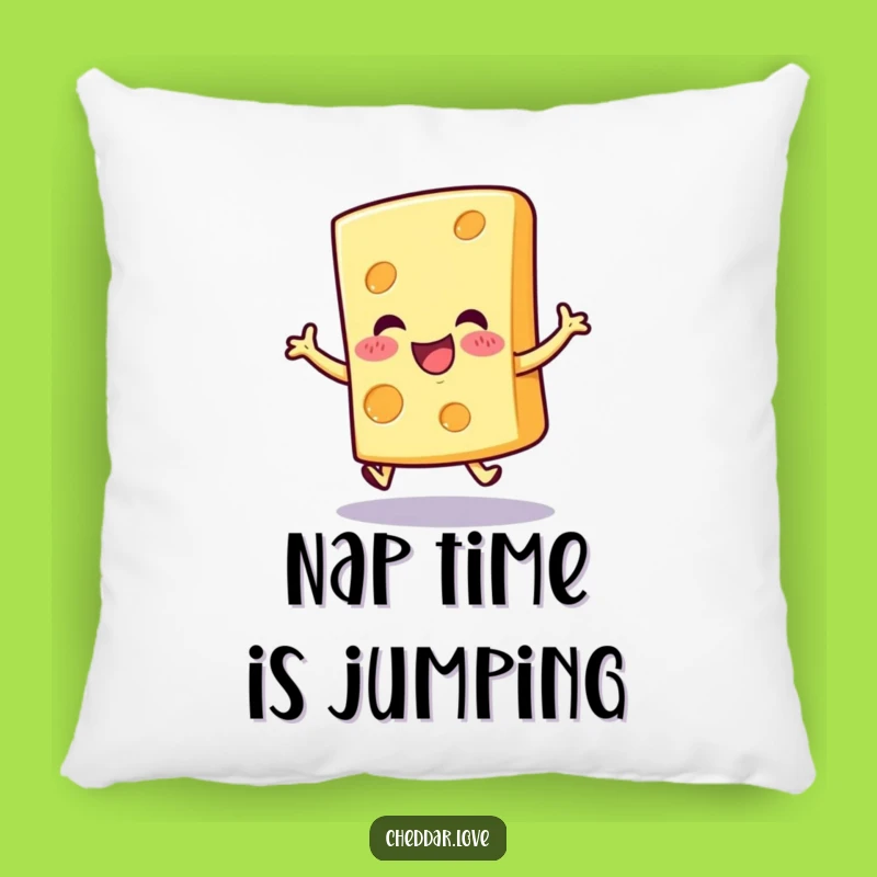 Funny Hopping Cheese Slice Pillow - Snuggle Up with Cheerful Comfort