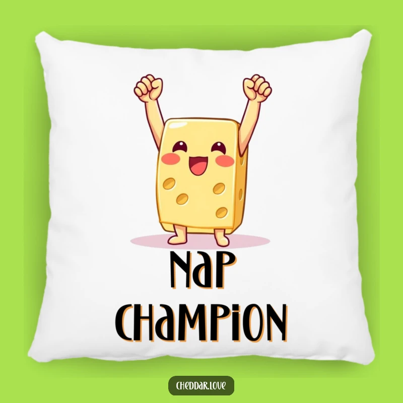 Funny Celebrating Cheese Pillow: Cozy Up with Victory - A Hilarious Comfort Gift!