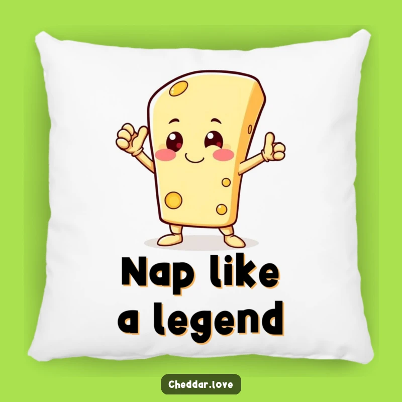Funny Happy Cheese Hero Pillow - Cozy Whimsical Decor