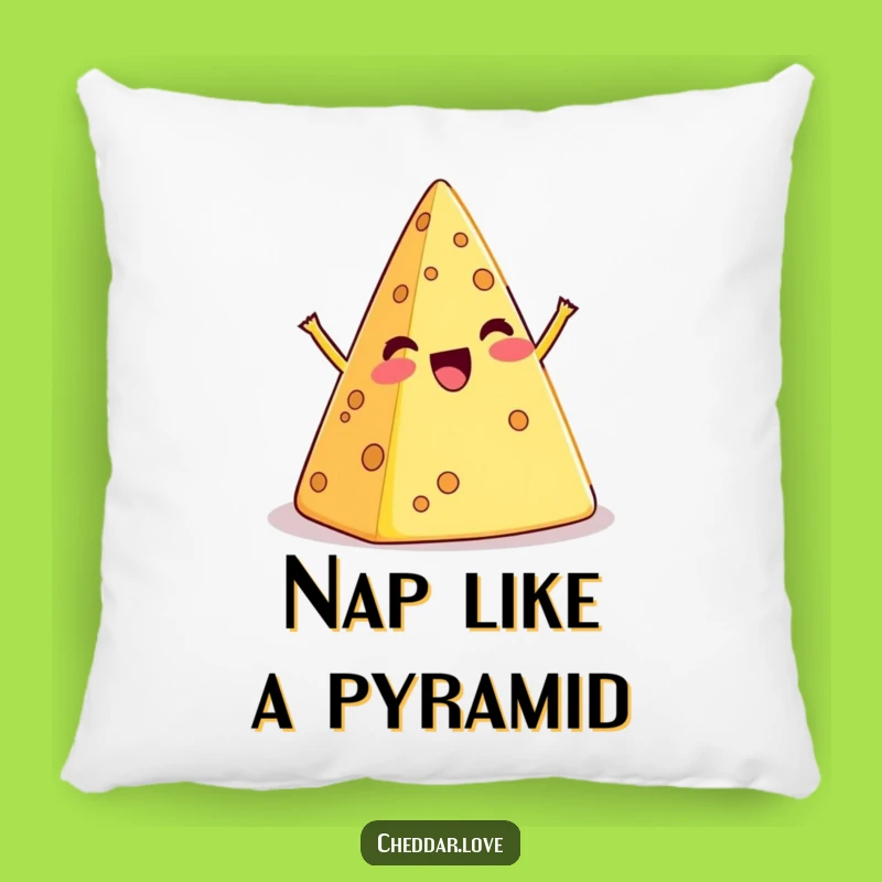 Funny Wobbly Cheese Pyramid Pillow - Cozy Comfort with a Hilarious Dairy Twist