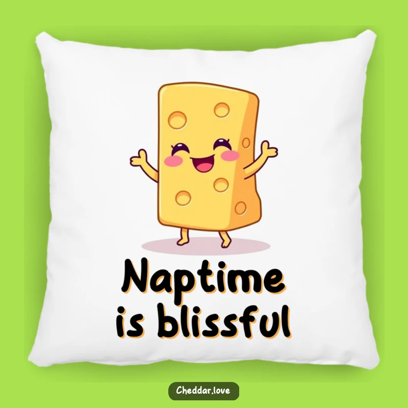 Funny Cheddar Dance Pillow: Cozy Up with Cheesy Happiness!