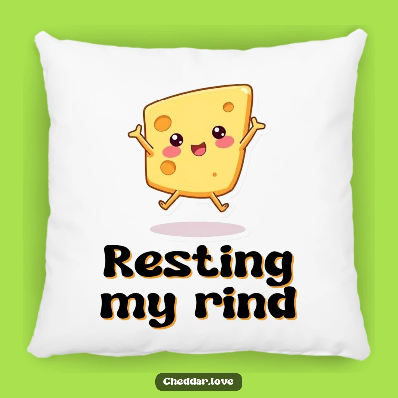 Funny Cheese Cartwheel Pillow: Add Comfy Humor to Your Sofa with this Hilarious Throw Pillow