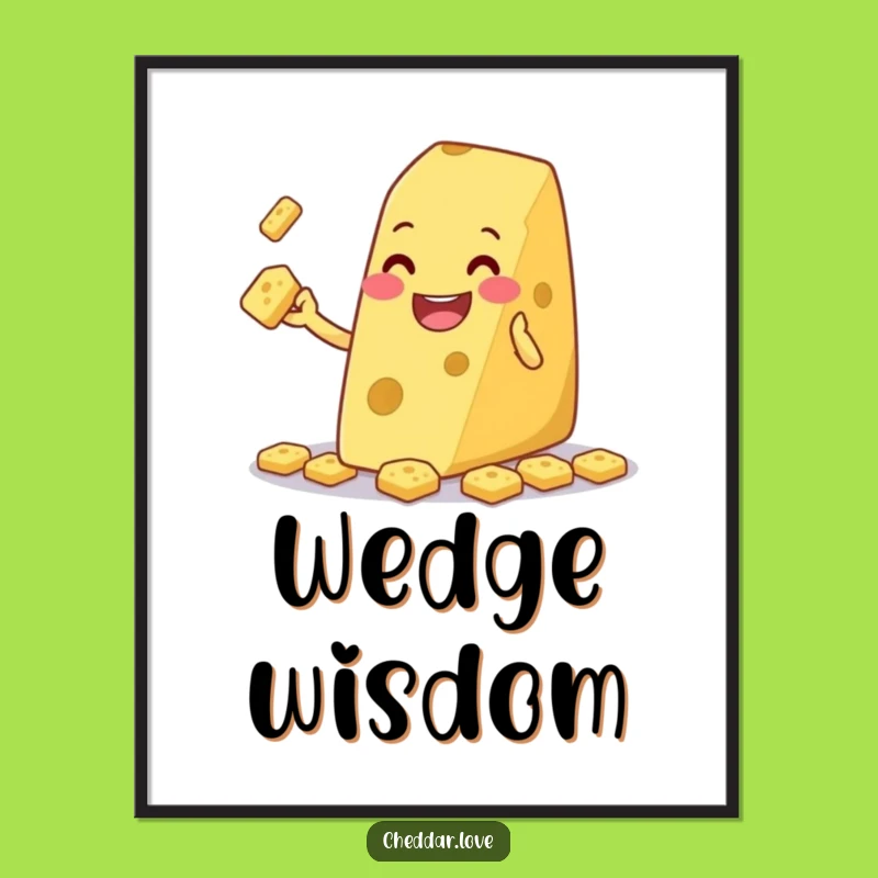Funny Juggling Cheese Wedge Digital Art: Instant Playful Charm for Your Walls