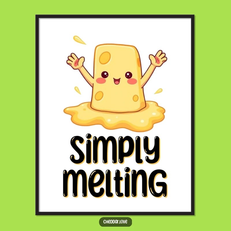 Funny Melted Cheese Digital Art: Instant Cheerful Decor for Your Walls