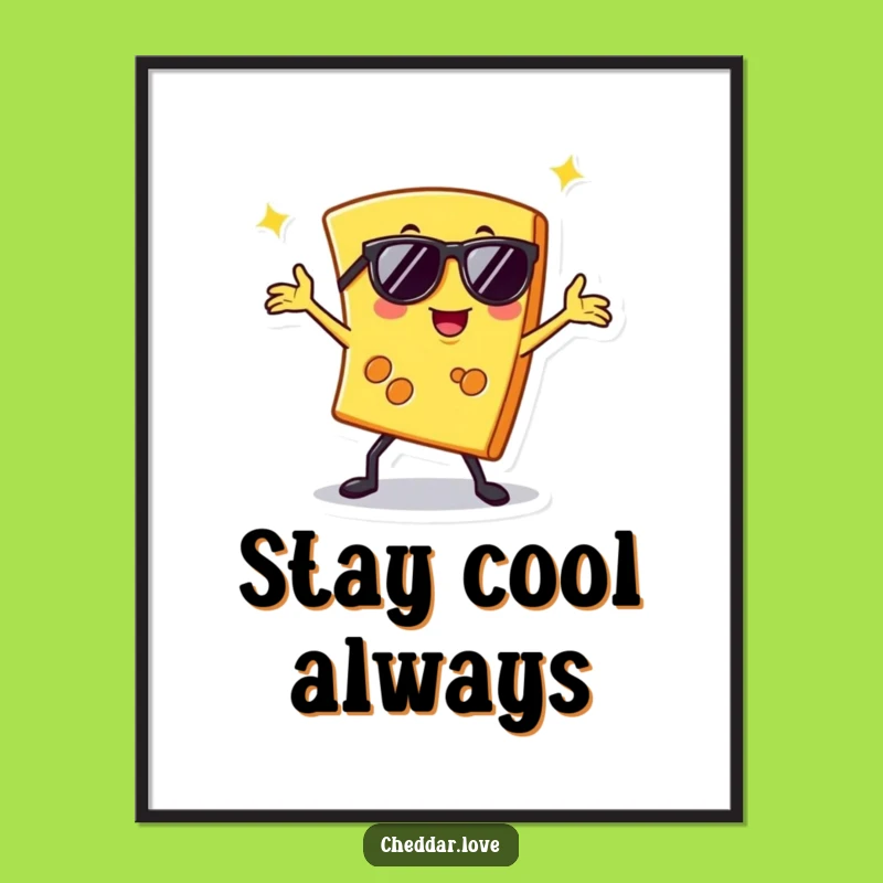 Funny Disco Cheese Digital Art: Instant Groovy Decor for Cheese Lovers