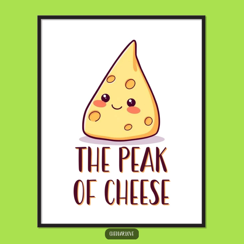 Funny Pointing Cheese Wedge Digital Art - Motivational Decor for Walls