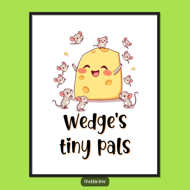 Funny Cheese Art Print: Juggling Mice - Hilarious Digital Download