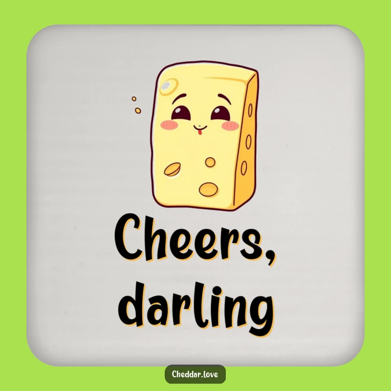 Funny Kissing Cheese Wedge Coaster - Protect Tables with Cheesy Charm!