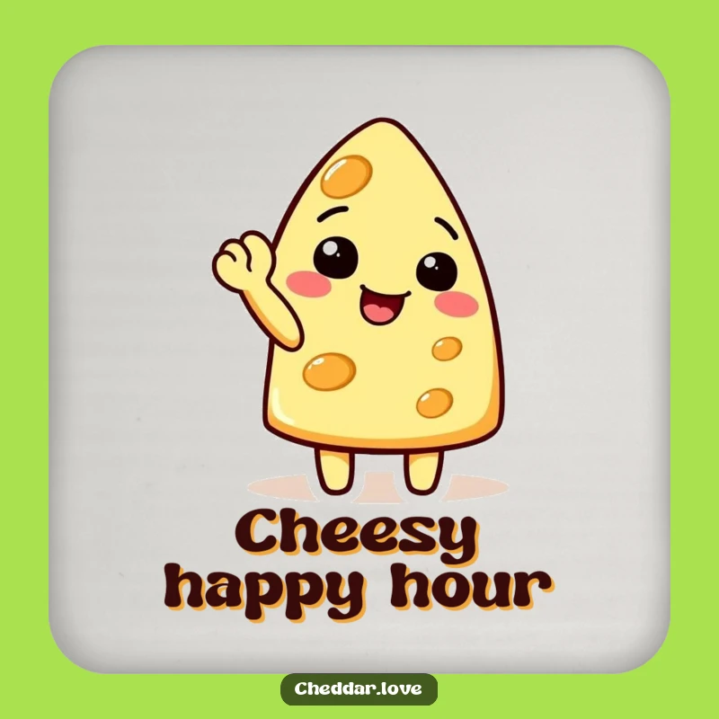 Funny Waving Cheese Coaster: Protect Surfaces with Cheerful Charm