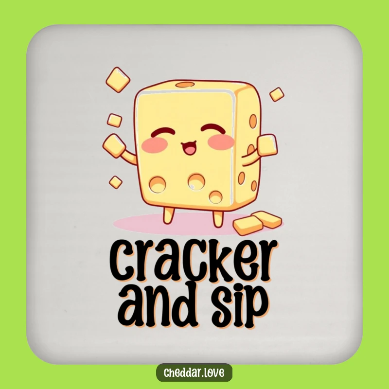 Funny Winking Cheese Cube Coasters: Protect Surfaces with Juggling Style - Set Gift!