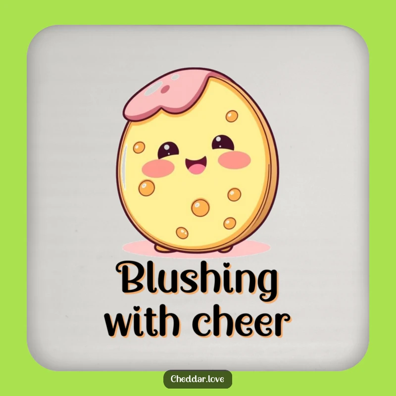 Funny Blushing Cheese Coasters: Protect Surfaces with Sweetness